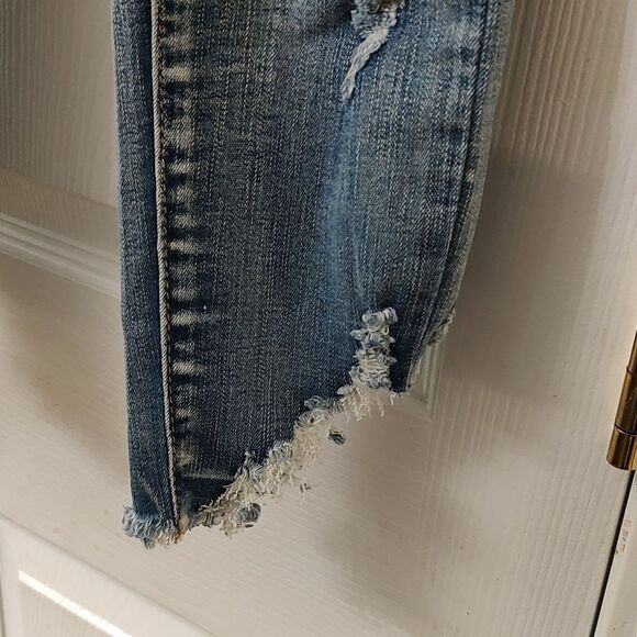 Rue21 High Rise Ankle Super Distressed Jeggings Sz 6 - Picture 5 of 11